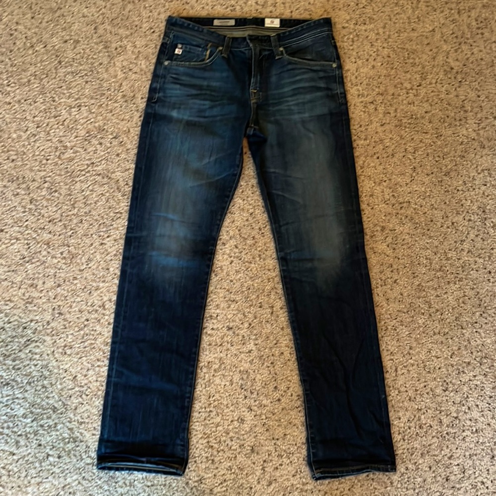 AG (Adriano Goldschmied) Tailored leg jeans.
